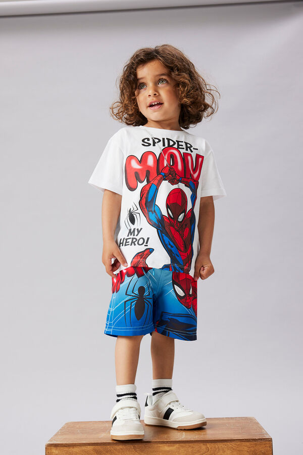 Name it T-shirt manga curta Spiderman branco