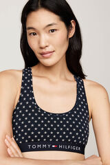 Tommy Jeans Bralette de espalda deportiva sin relleno estampado