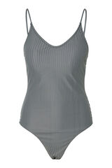 Pieces Fato de banho às riscas preto