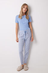 Women'secret Pantal&oacute;n pijama algod&oacute;n flores rayas skinny estampado