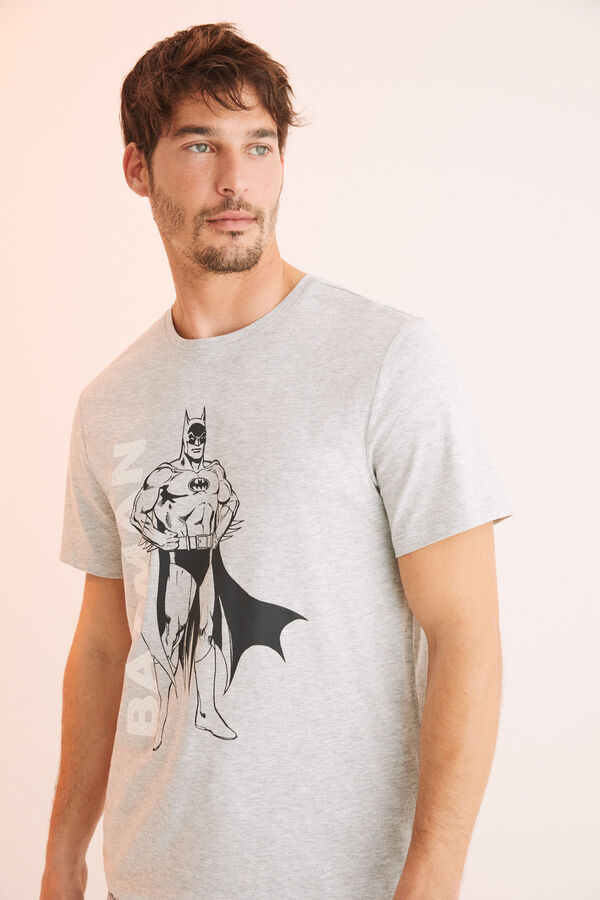 Womensecret Pijama corto hombre 100% algodón Batman gris