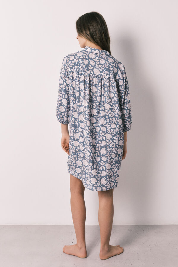 Women'secret Camisola larga viscosa estampado flores rosa estampado