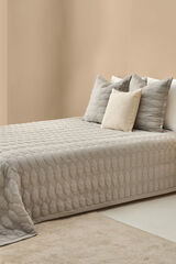 Textura Colcha acolchado geom&eacute;trico gris