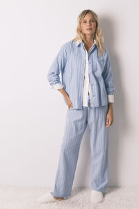 Women'secret Pijama camisa &agrave;s riscas, 100% algod&atilde;o