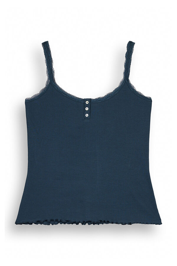 Women'secret Camiseta tirantes canal&eacute; algod&oacute;n verde verde