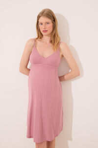 Women'secret Camisa de dormir curta pointelle rosa "maternity"