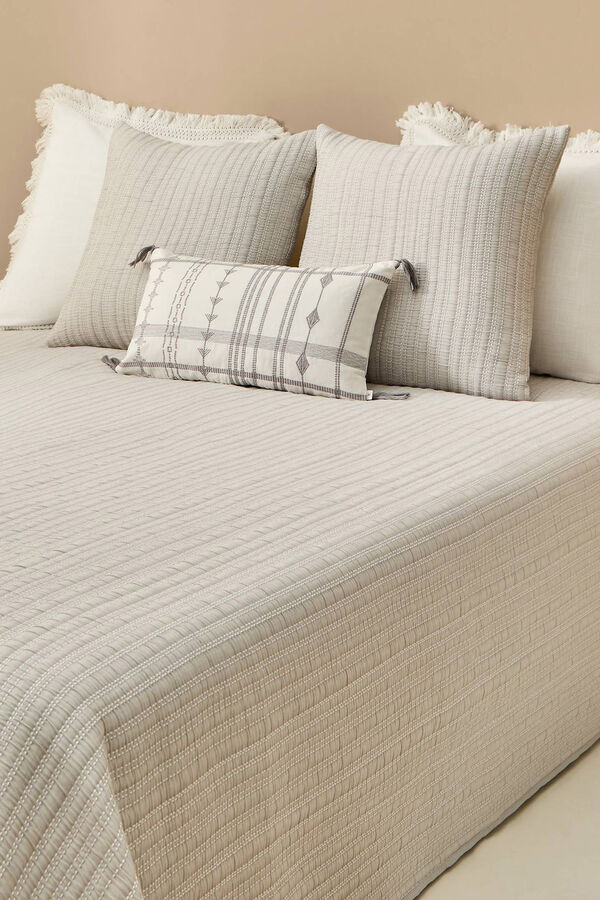 Textura Edred&oacute;n liso reversible gris