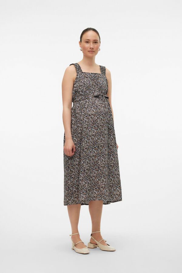 Mamalicious Vestido midi maternity de tirantes  negro