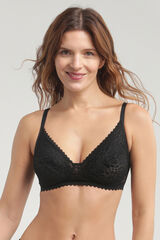 DIM Sujetador sin aros de encaje floral Daily Dentelle negro