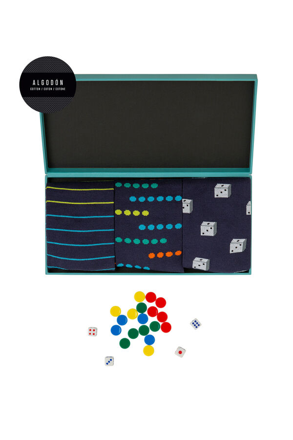 Punto Blanco Calcetines juego oca azul