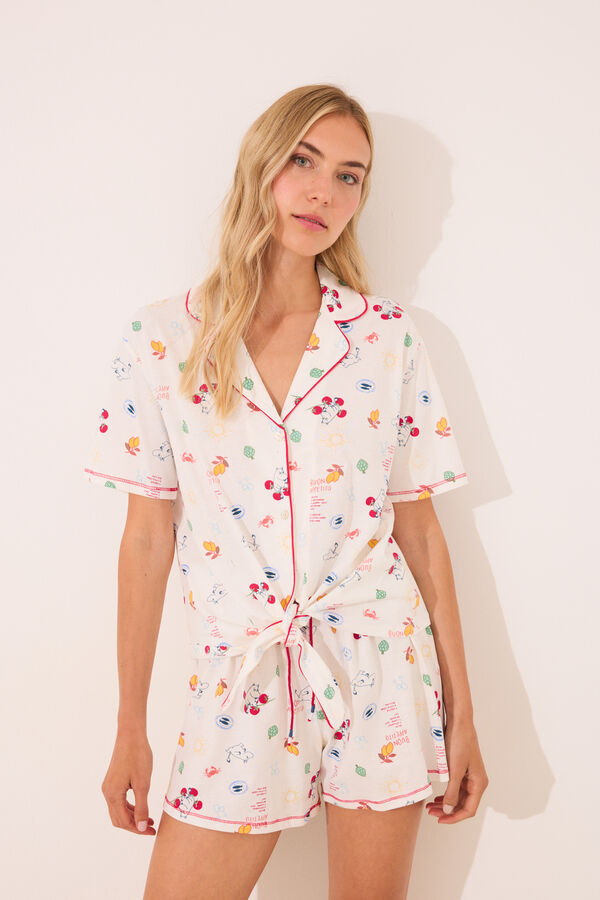 Women'secret Pijama camiseiro curto Moomin 100% algodão bege