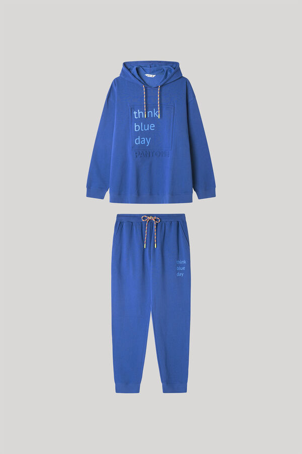 Gisela Conjunto de pijama masculino Pantone azul