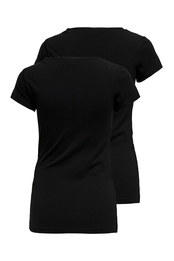 Only Maternity Pack de 2 camisetas maternity negro
