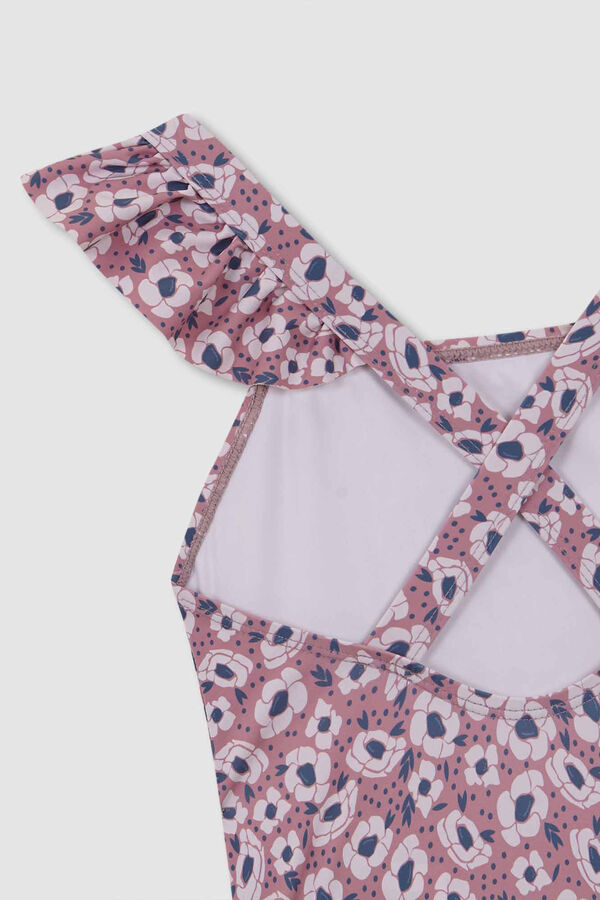 Gocco Traje De Ba&ntilde;o Estampado Flor Grande Rosa rosa