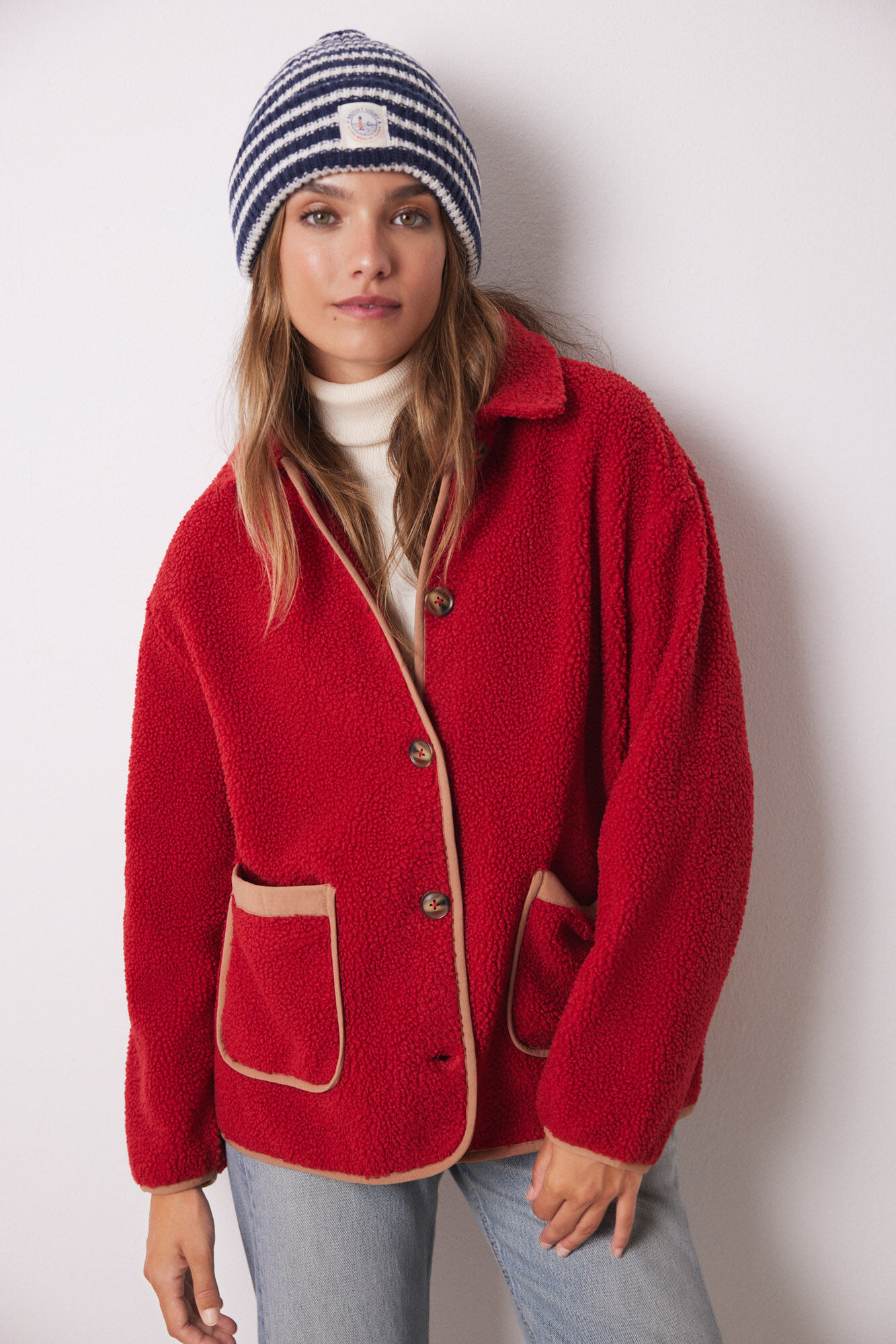 Women'secret Bata camisera borreguito rojo