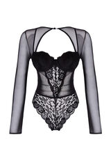 Trendyol Body coberto com detalhes de renda preta  preto