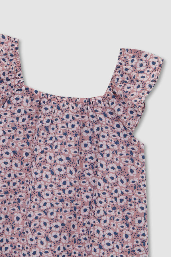 Gocco Vestido Playa Estampado Flores Rosa Medio rosa