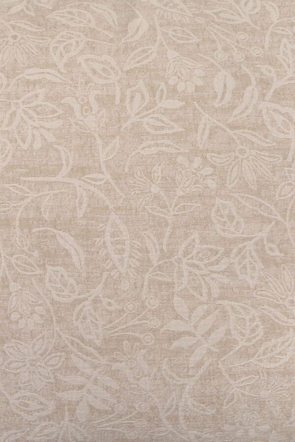 Textura Fronha com estrutura de flores bege