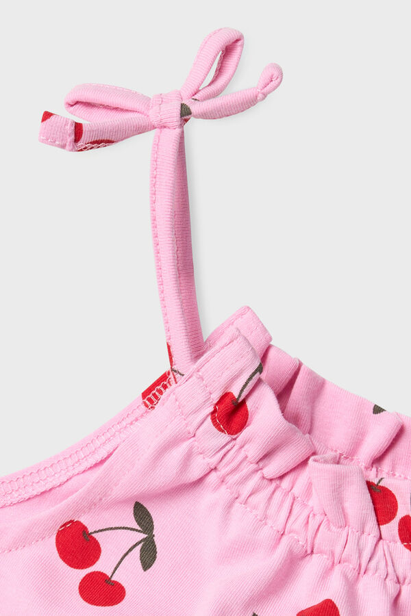 Name it Camiseta estampada para menina rosa