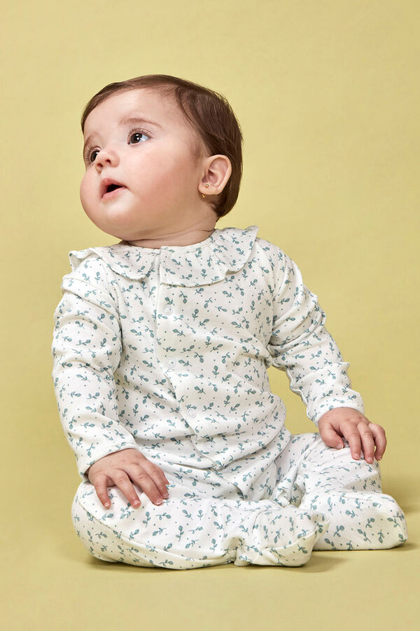 Gocco Pijama estampado florecitas verde turquesa