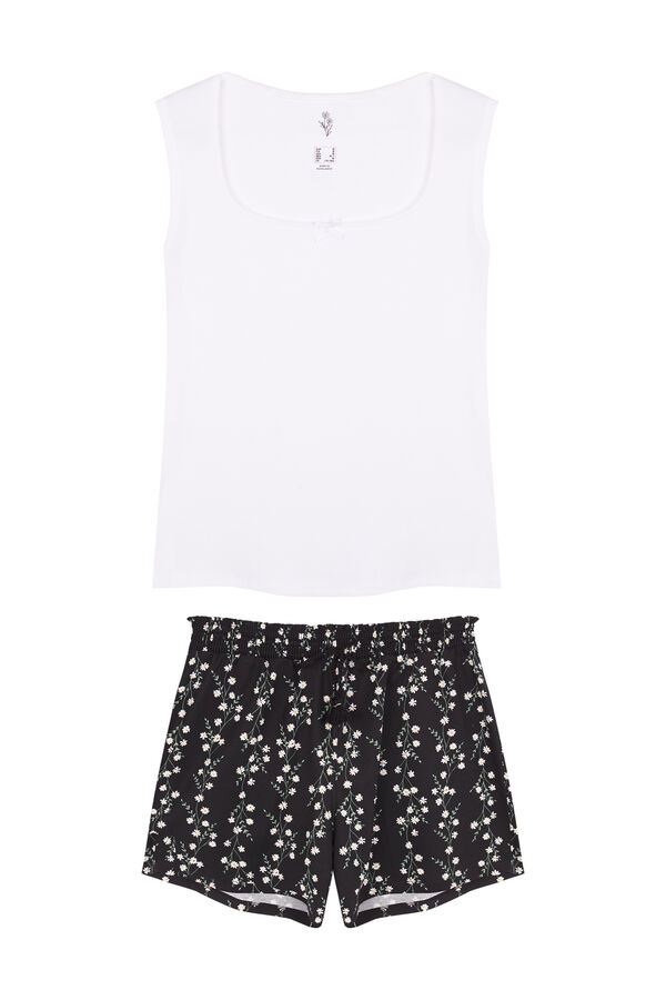 Women'secret Pijama curto com estampa floral bege