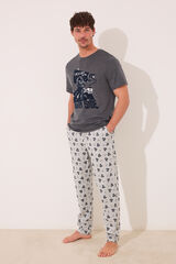 Women'secret Pijama Star Wars masculino 100% algod&atilde;o cinzento