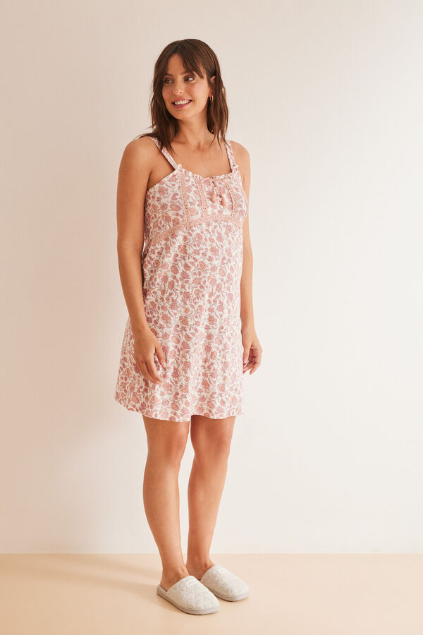 Camisón De Mujer 100% Algodón Abierto