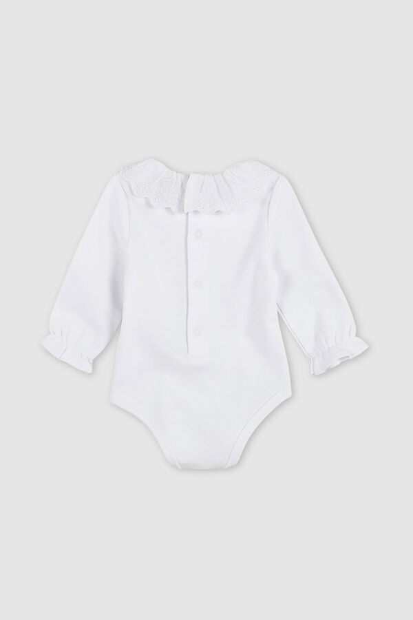 Gocco Body gola tira bordada branco