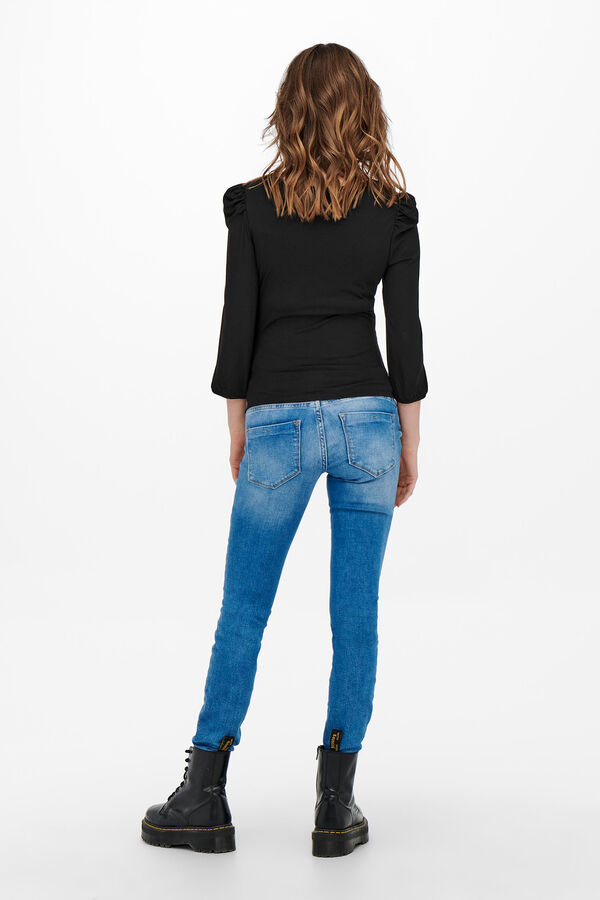 Only Maternity Camiseta manga 3/4 maternity preto