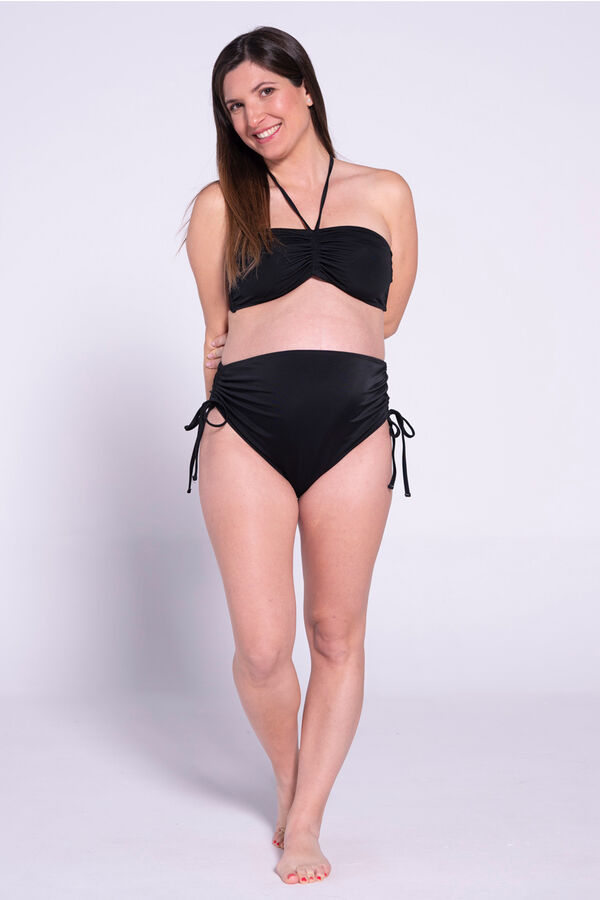 Ohma! Biquíni para grávida em favo de mel preto