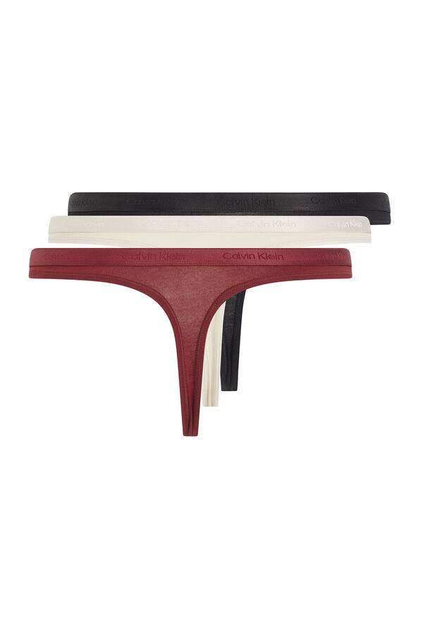 Calvin Klein Pacote de 3 tangas com logo CK estampado