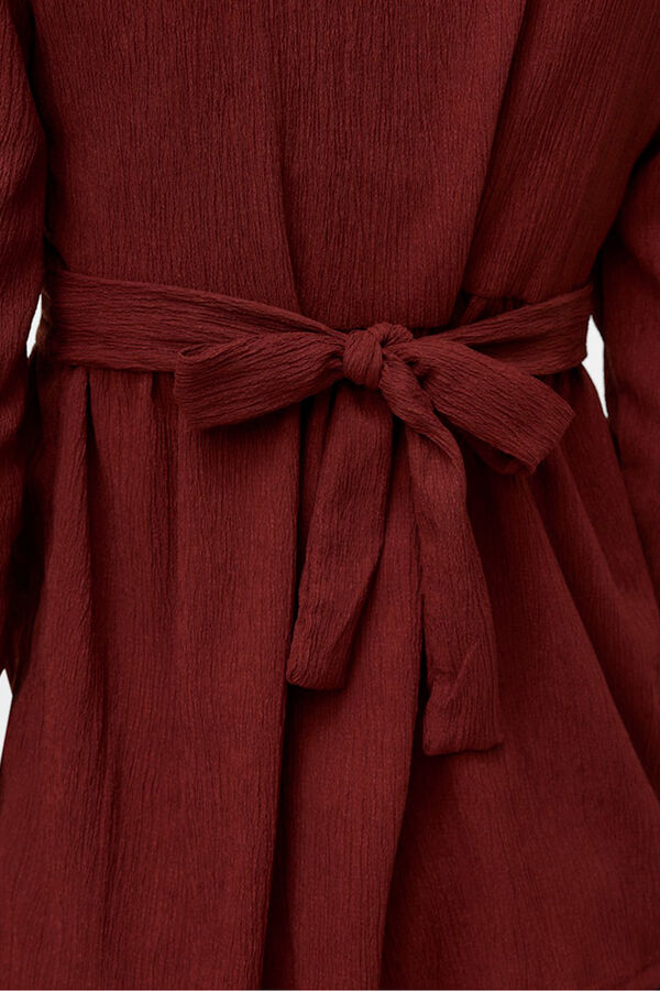 Mamalicious Top manga larga maternity y lactancia  marr&oacute;n