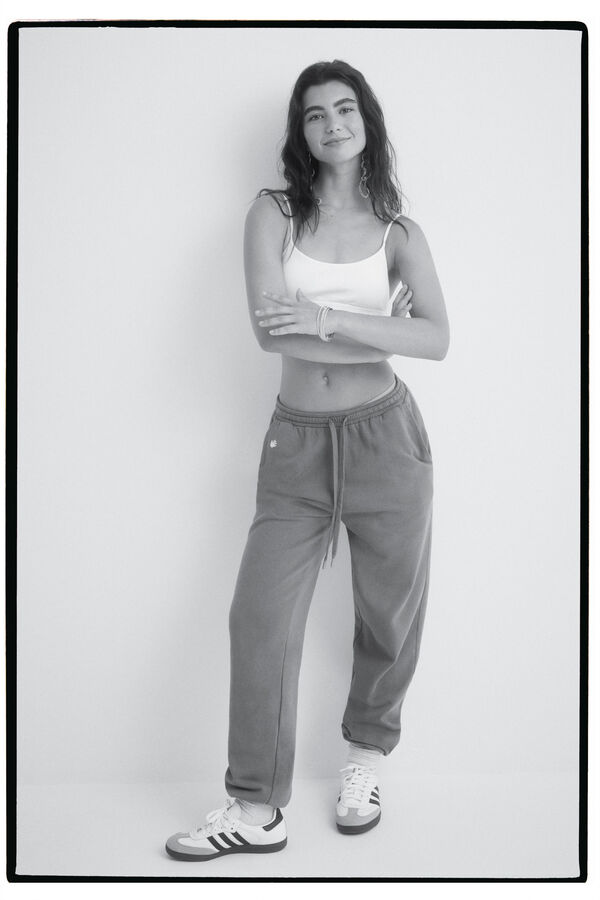 HI&BYE Soutien top algodão marfim bege