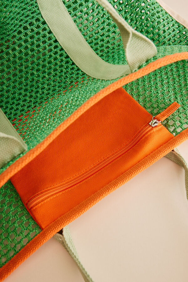 Women'secret Saco grande r&aacute;fia verde verde