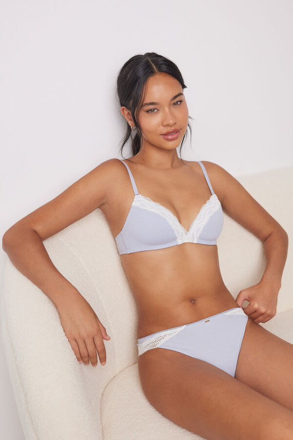 Women'secret CHARMING Sujetador triangular encaje azul azul