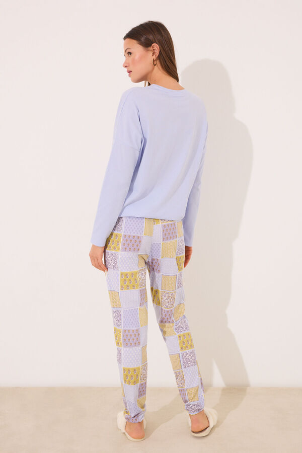 Women'secret Pijama largo 100% algod&oacute;n print "Holly Hobbie" morado/lila