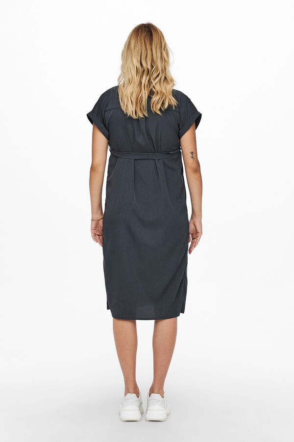 Only Maternity Vestido camisero liso maternity azul