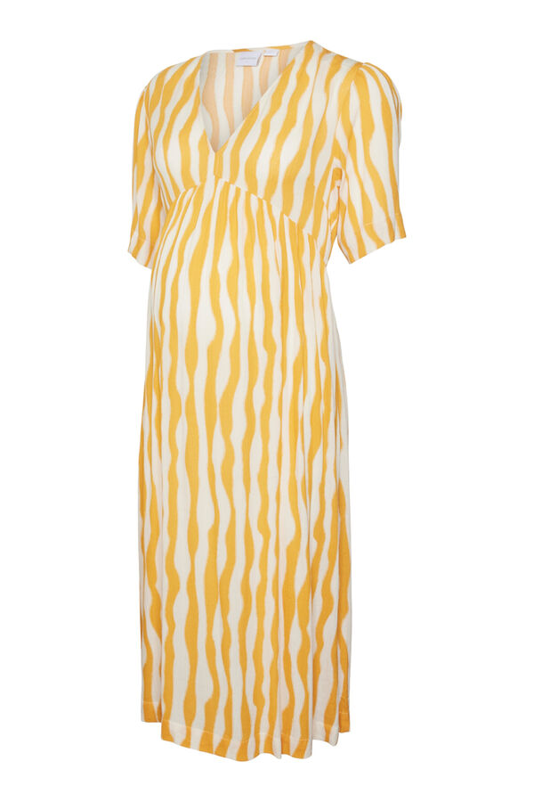 Mamalicious Vestido midi cuello pico maternity  blanco