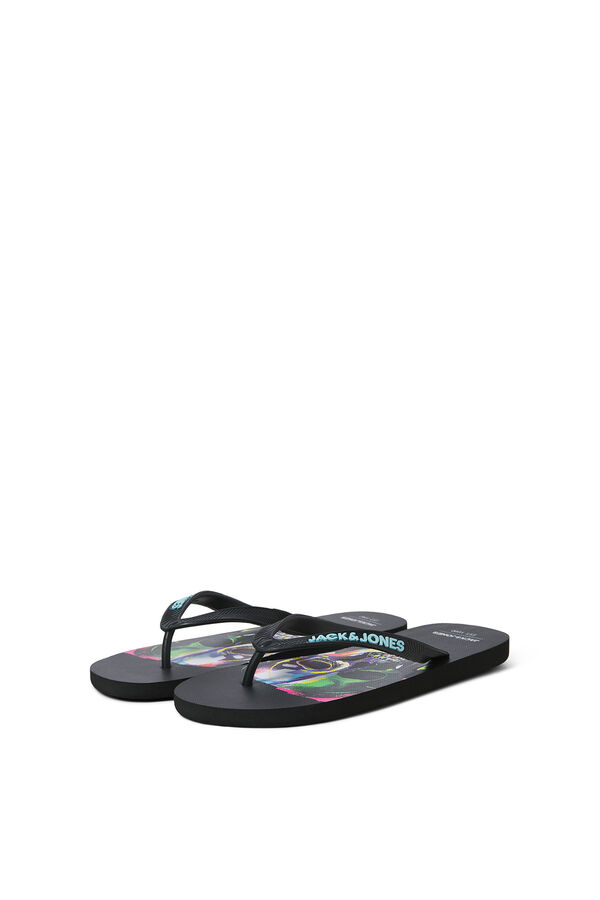 Jack & Jones Chanclas flip-flop estampadas negro