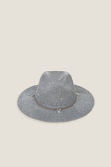 Textura Túnica de rayon com bordado cinzento