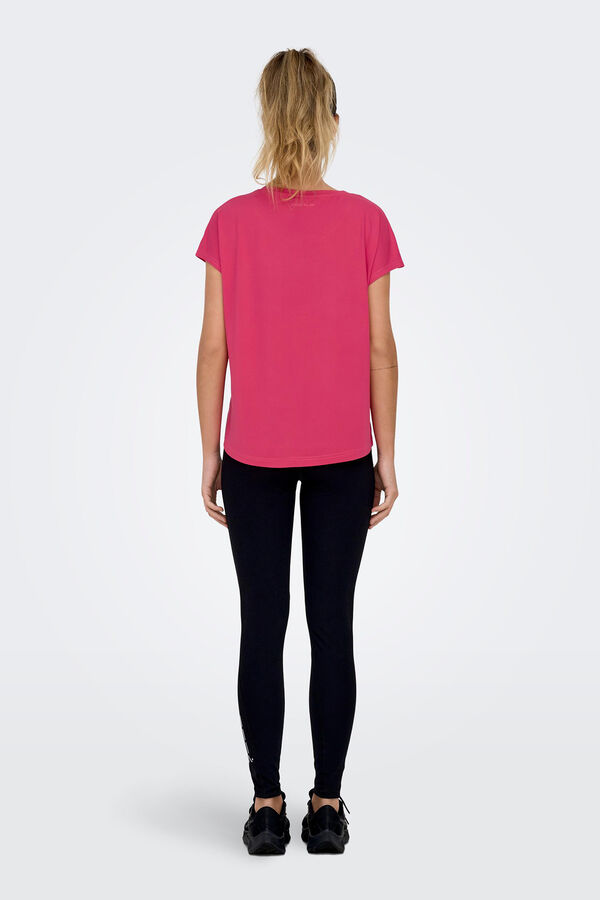 Only Play Camiseta manga corta deportiva rosa