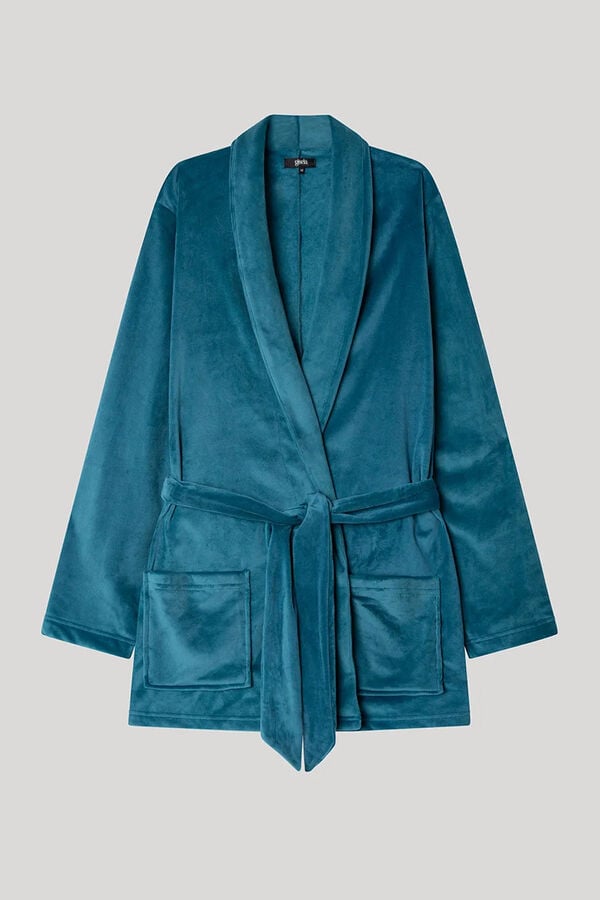 Gisela Bata en tejido polar el&aacute;stico estampado