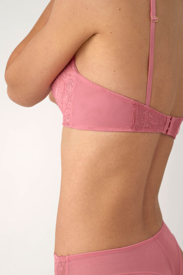 Promise com enchimento triangular sem aro rosa