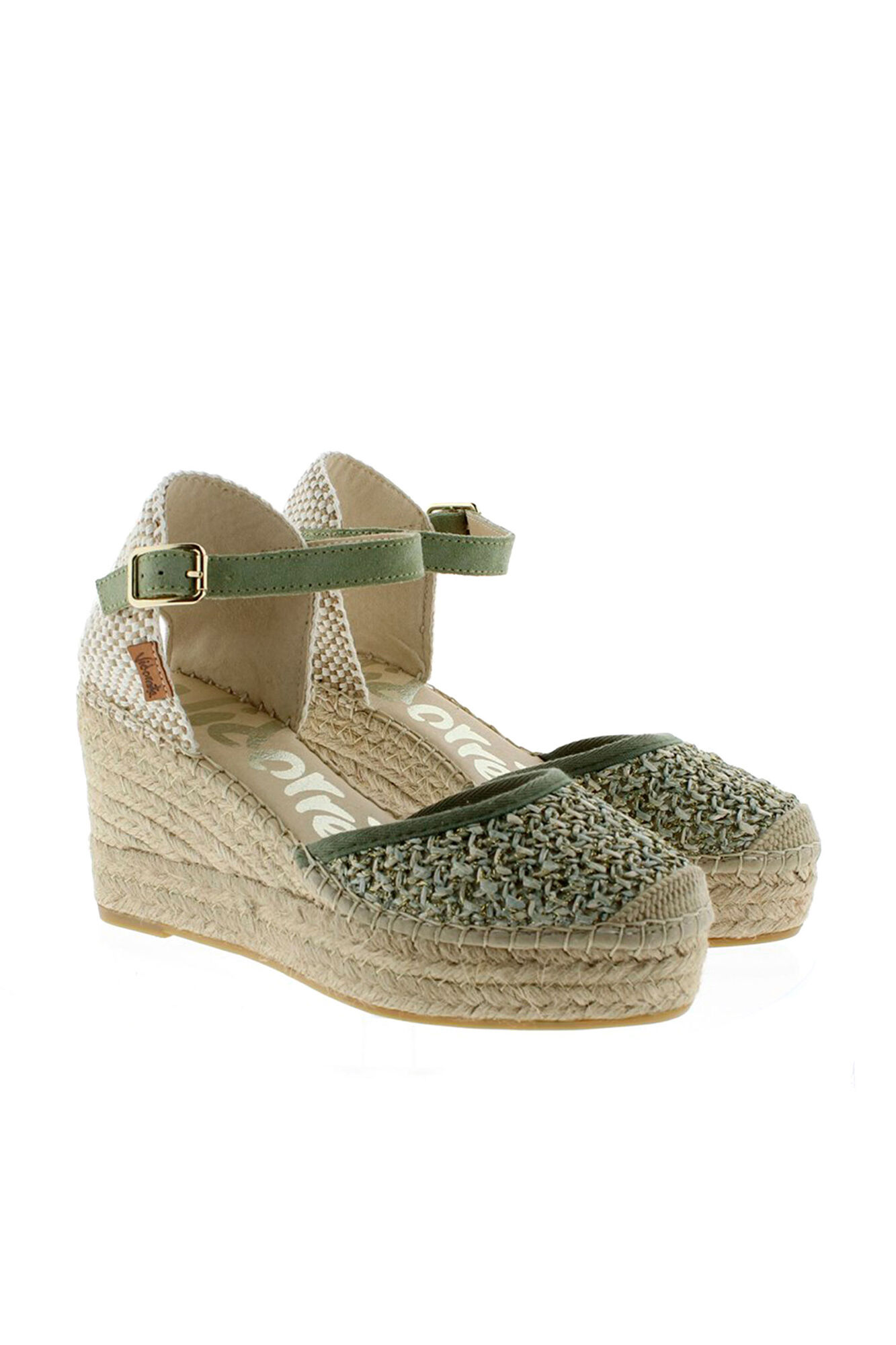 Vidorreta Sandalia de cu&ntilde;a yute brillo