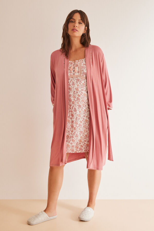 Women'secret Bata "maternity" rosa punto suave rosa