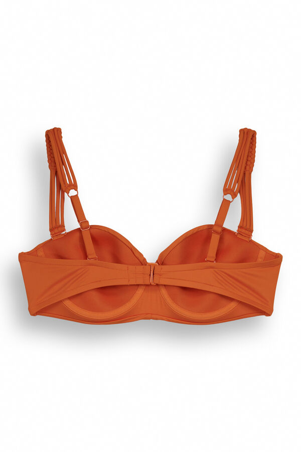 Women'secret Top bikini línea cruzada naranja naranja