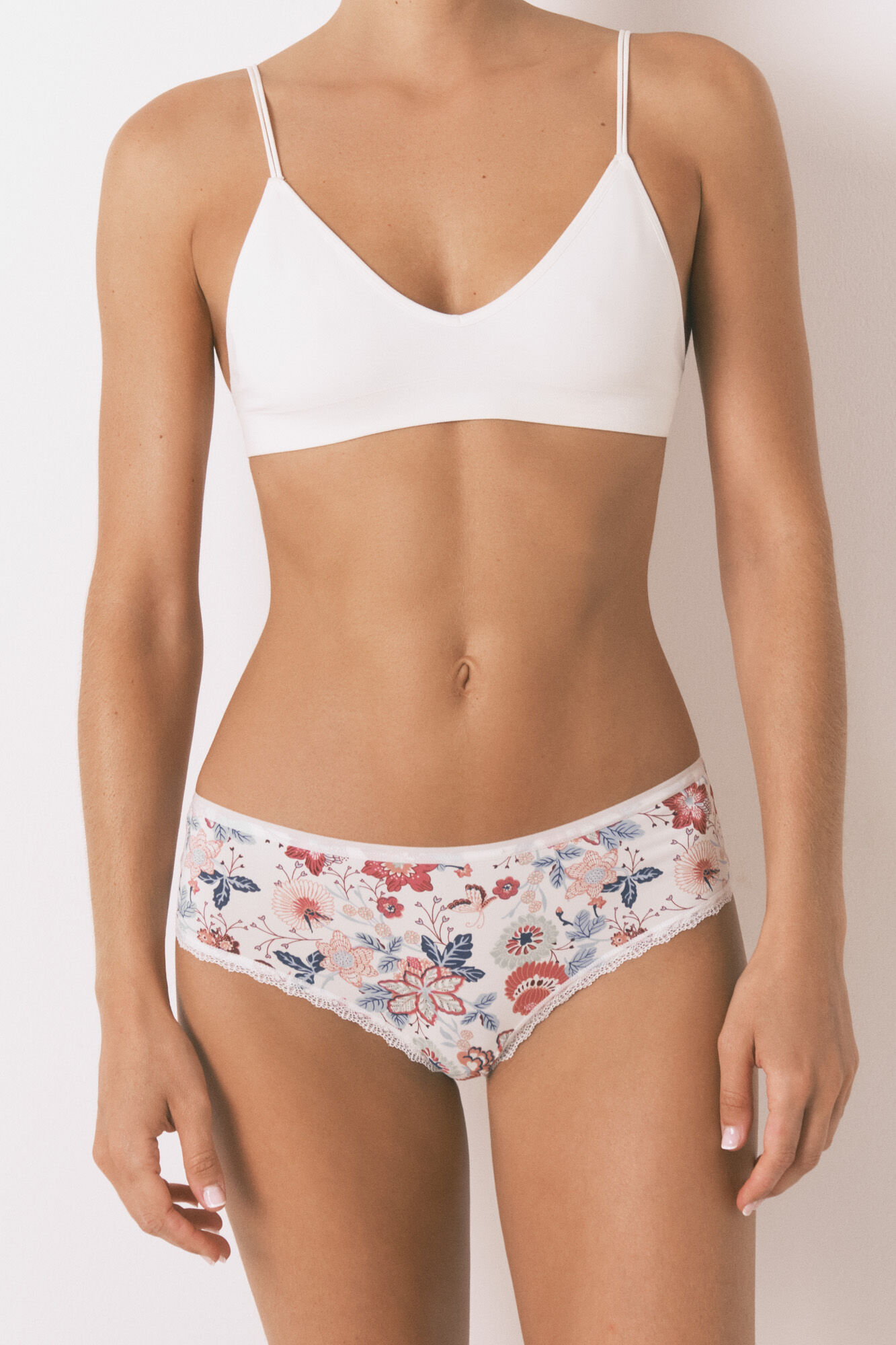 Women'secret Braga ancha brasile&ntilde;a microfibrafibra estampada marfil