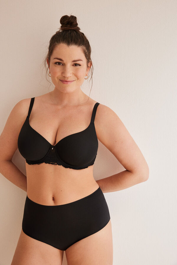 Women'secret Braga alta invisible microfibra&nbsp; negro