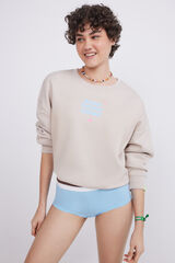 HI&BYE Pack 2 cuequinhas culotte algodão azul e castanho cinzento