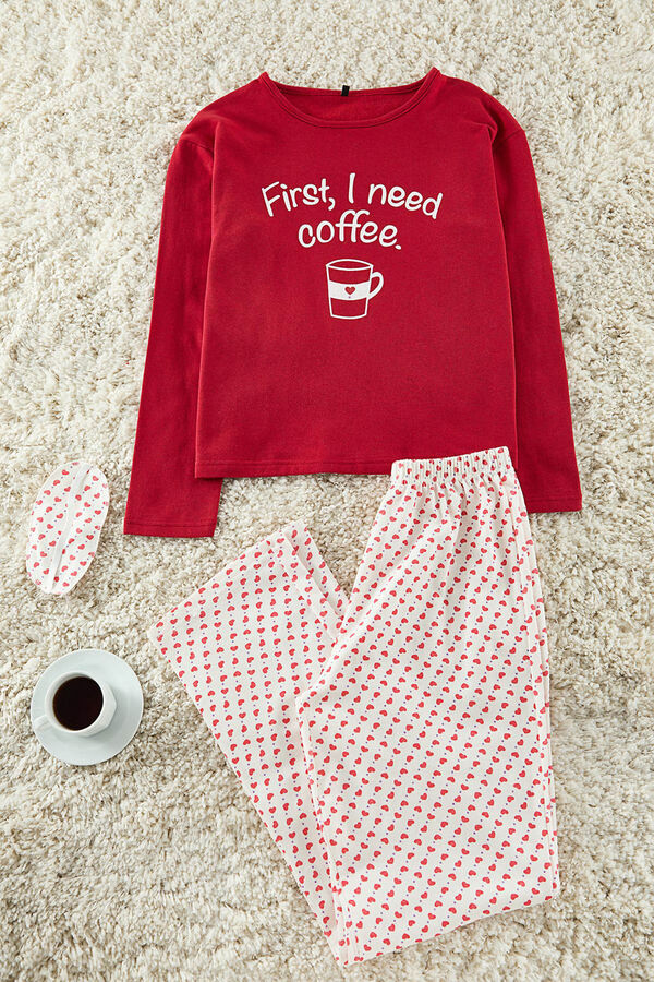 Trendyol Conjunto pijama corazones rojo rojo